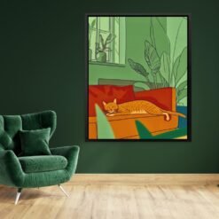 Napping Cat - Luxury Wall Art